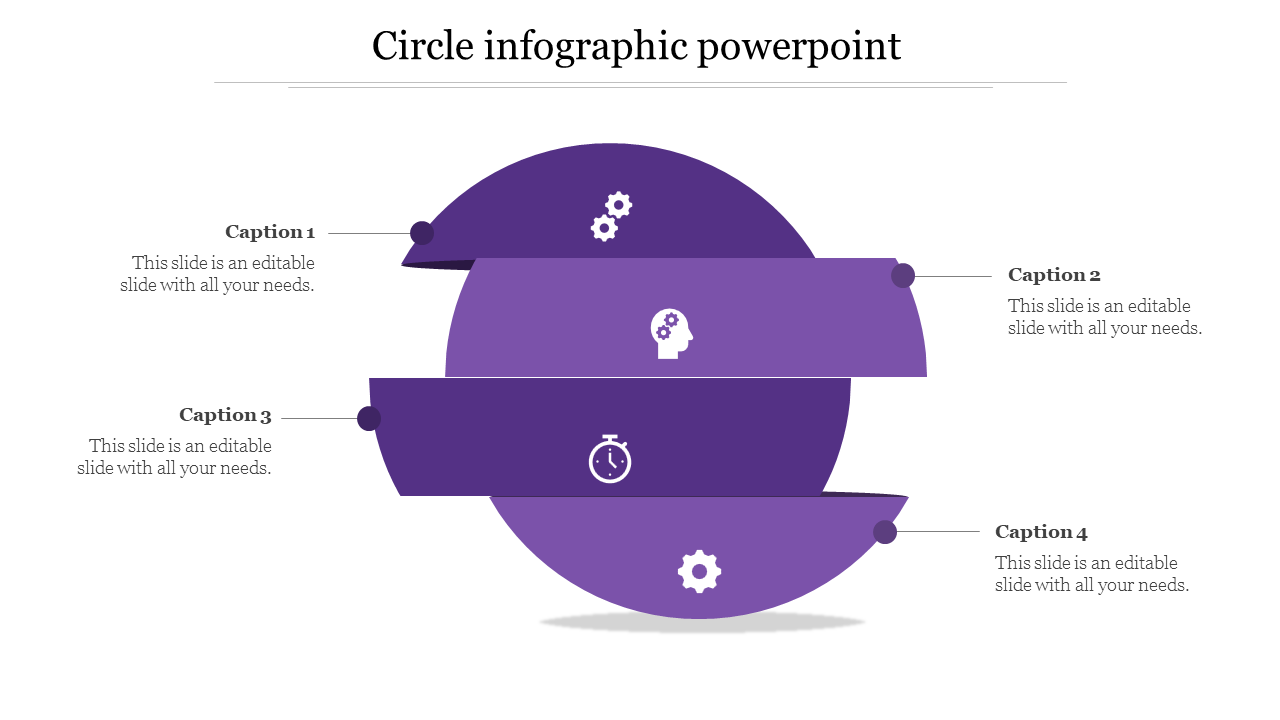 Free - Staggering Circle Infographic PowerPoint presentation
